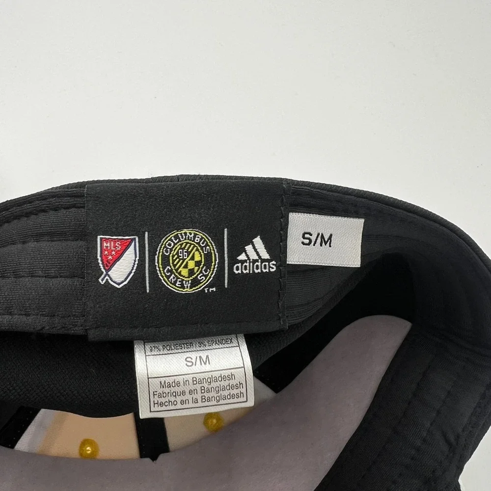 Adidas Columbus Crew SC MLS Fitted Hat‎ S/M Yellow Black White Soccer Cap New